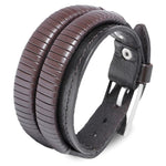 Leren armband elegant bruin