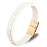 Leren armband wit