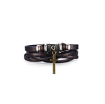 Leren kruis armband