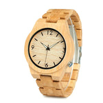 Licht houten horloge