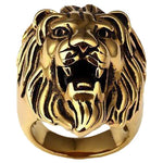 Luxe gouden leeuw ring