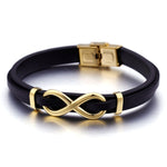 Luxueuze lederen Infinity armband