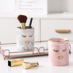 Marmeren make-up kwasten organizer