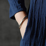 Minimalistische zilveren bangle armband