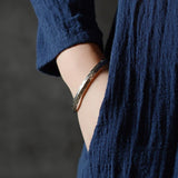 Minimalistische zilveren bangle armband