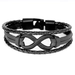 Moderne infinity armband van leer