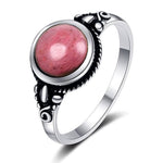 Natuurlijke rhodocrosiet ring