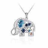 Olifant hanger met blauwe kristallen