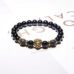 Onyx leeuw armband