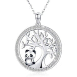 Panda ketting goud en zilver