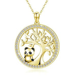 Panda ketting goud en zilver