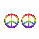 Peace regenboog oorbellen