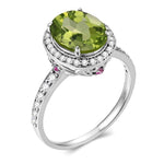 Peridot ring zilver