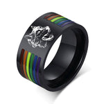 Regenboog wolf ring