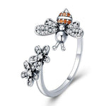 Ring met bloem bijen