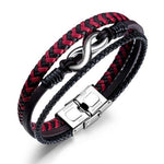 Rood met zwarte Infinity-armband