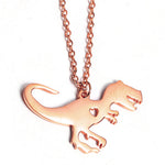 Roségouden T-Rex ketting