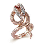 Roze cobra slang ring