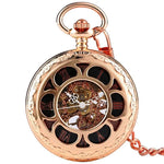 Roze gouden zakhorloge