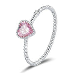 Roze hart ring