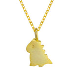 Schattige gouden dinosaurus ketting