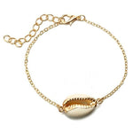 Schelp armband goud