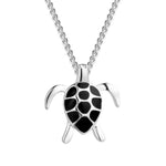 Schildpad ketting zwart