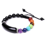 Shambhala Armband 7 Chakra (Zwart)