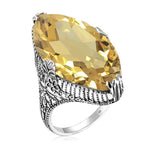 Sitriini ring 925 Sterling Zilver