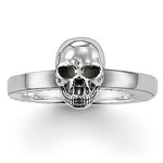 Skull ring zilver