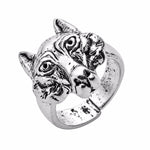 Stalen wolf ring