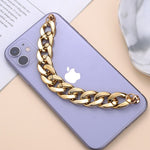 Telefoon ketting goud