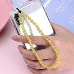 Telefoon ketting met gele kralen