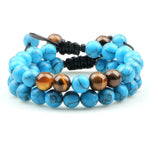 Tijgeroog en turquoise armband