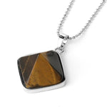 Tijgeroog piramide ketting