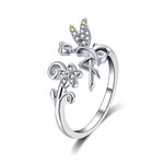 Tinkerbell bloem ring