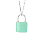 Turquoise hangslot ketting