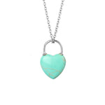 Turquoise hart ketting