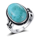 Turquoise ring zilver