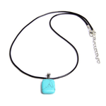 Turquoise vierkante ketting