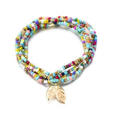 Veelkleurige bohemien levensboom armband