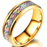 Veelkleurige draak ring