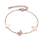 Vlinder armband roségoud