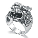 Wolf ring voor man