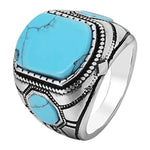 Zegelring turquoise steen