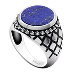 Zilveren lapis lazuli ring