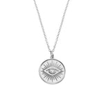 Zilveren oog ketting