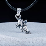 Zilveren wolf viking ketting