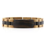 Zwart en bruin houten armband