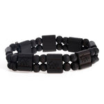 Zwart houten armband